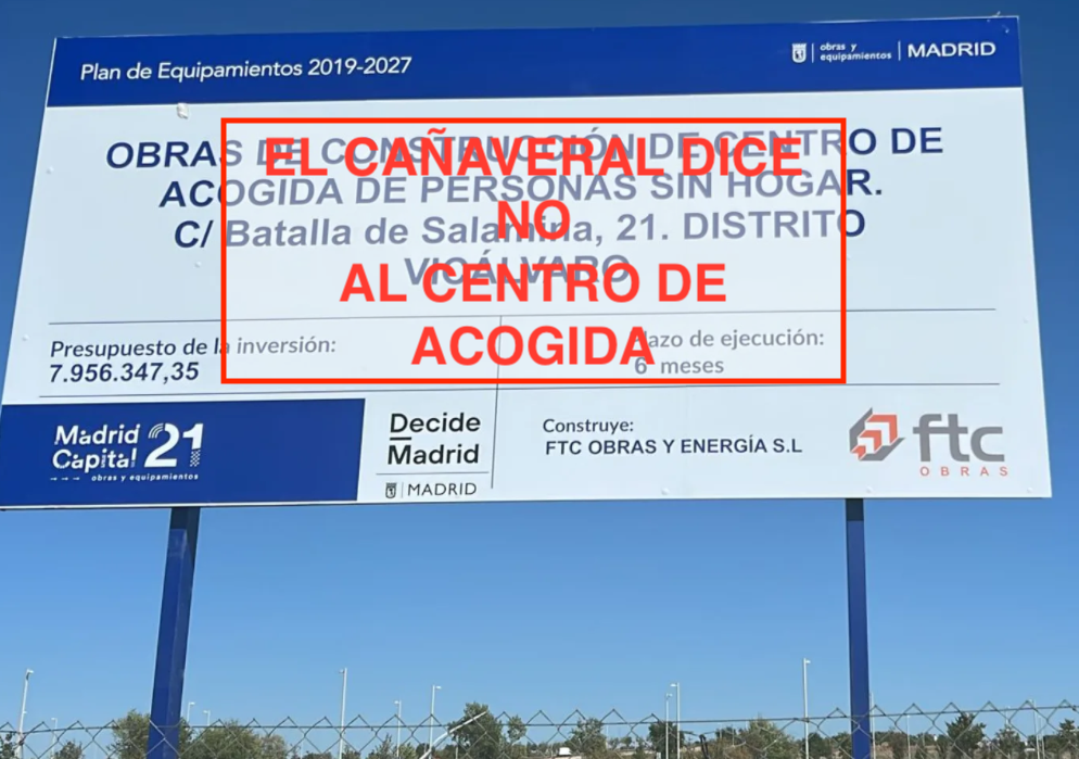 Recurso contra la construcción de un nuevo Centro de Acogida en Vicálvaro